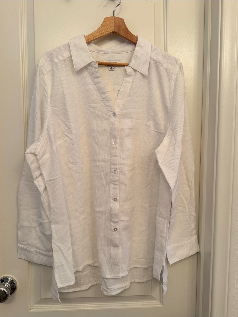 Women's White Button-Down Shirt